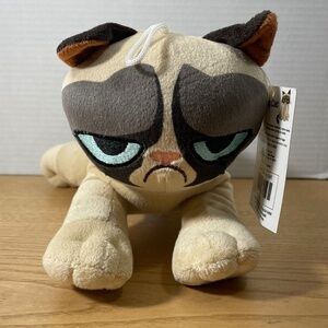 Grumpy Cat Plush by Toy Factory Laying Down Stuffed Animal Toy Kitty New w Tag